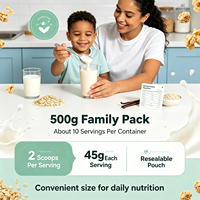 Mélange de shake nutritionnel pour enfants OEM, protéines de bœuf nourri à l'herbe 8g, vitamine D, calcium, fer, zinc, sans gluten, sans OGM, 500g pour la croissance des enfants