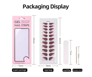 Faux <span class=keywords><strong>ongles</strong></span> de Noël avec colle, fabrication directe, luxe, <span class=keywords><strong>semi</strong></span>-durcis, gel comme Gel X, pointes d'<span class=keywords><strong>ongles</strong></span> pour acrylique - Product Image 3