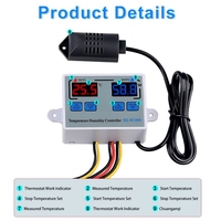 Contrôleur numérique de température et d'humidité XK-W1099 pour incubateur à œufs, thermostat, régulateur de chauffage et de refroidissement W1099