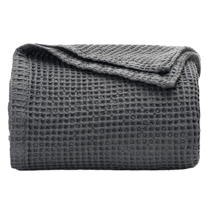 Wholesale Customized Stylish Luxury Knitted 100% Cotton Solid Waffle Four Seasons Anti-Pull Cartoon American Style <b>Sofa</b> Throw - Product Image 1