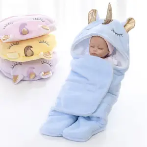 Unicorn flannel blanket Baby Newborn Lightweight Receiving Blanket Solid Polar Fleece sleeping blanket