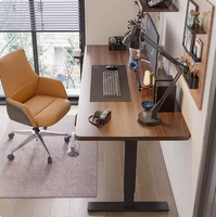Cadre de bureau debout électrique noir moderne à double moteur, réglable en hauteur pour le bureau et la chambre à coucher, en bois massif pour les restaurants