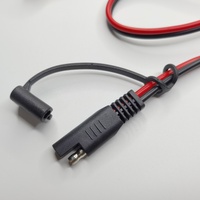 Pince crocodile crocodile de batterie 12V 16AWG personnalisée au connecteur SAE faisceau de câbles d'extension de charge solaire de voiture