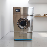 Séchoir à linge industriel entièrement automatique en acier inoxydable auto-nettoyant chauffé au gaz/électrique/vapeur 50 kg
