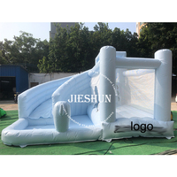 Location de fête gonflable couleur unie bleu Pastel château de saut gonflable maison de rebond pour enfants adultes saut