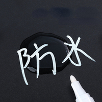 Ensemble de stylos marqueurs permanents blancs créatifs, largeur d'écriture de 10mm, encre de couleur pour papier, compte à main, peinture, stylo graffiti
