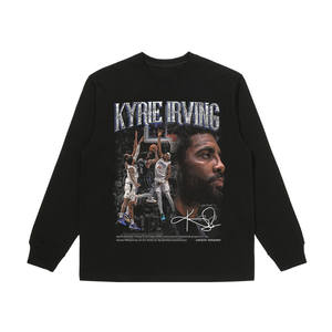 Camiseta de Manga Larga Estilo Americano HKGN de la Colección Irving, Negra, 100% Algodón, <span class=keywords><strong>Vintage</strong></span>, Estilo Urbano, Casual, Unisex - Product Image 6