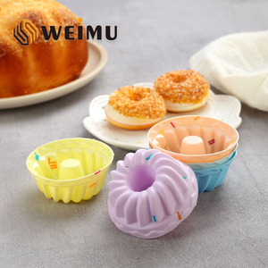 Moules à muffins en silicone de qualité alimentaire WEIMU - 12 pièces, <span class=keywords><strong>mini</strong></span> ovales, pour tartes aux œufs, beignets, citrouilles, antiadhésifs, écologiques, résistants au four - Product Image 2