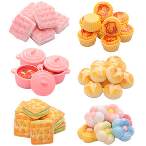 <span class=keywords><strong>Comida</strong></span> de Juguete de Simulación 3D, Tarta de Huevo en Olla Caliente, Galleta Rellena, Pan, Accesorios de Resina, Pegamento de Crema, Juguetes de Simulación - Product Image 1