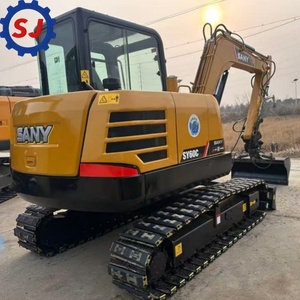 Excavadora de cadenas mediana usada de marca china Sany SY60C en stock, excavadora hidráulica de construcción Sany SY75C SY95C SY125C en venta - Product Image 1