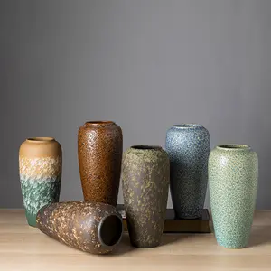 Vas keramik lantai ke langit-langit vas besar, rumah minimalis modern, pot tembikar hidroponik buatan tangan