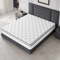 Matelas de Lit Personnalisé à Soulagement de Pression en Mousse à Mémoire de Forme et Latex, Taille King, Matelas à Ressorts Chinois