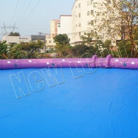 Nouveau saut grande piscine d'eau gonflable quai flottant extérieur fête hamac d'eau jouant famille