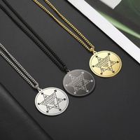 Collier pendentif Abracadabra Myshape Abraxas, magie cabalistique, amulette occulte, esotérique, bijoux en acier inoxydable, surnaturel