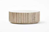 Table basse en bois de pin recyclé de style moderne du milieu du siècle, meubles organiques, méga gris, rotin, verre, salle à manger, service à thé, salon
