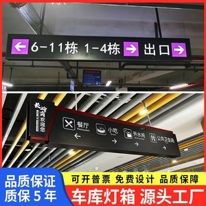 Panneau directionnel sur mesure en aluminium avec base en acrylique, bande LED étanche pour centre commercial, métro, parking - Product Image 5