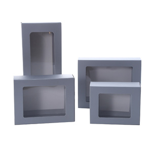 Scatola in Carta Kraft Riutilizzabile Monocolore Fatta a Mano con Centro Trasparente Nuovo Modello per Conservare Oggetti, Caramelle, Regali e Articoli Festivi - Product Image 4
