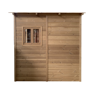 Maison préfabriquée en bois massif verrouillable pour jardin, 2x2.5 mètres, stockage extérieur pour vélo et outils, étanche - Product Image 4