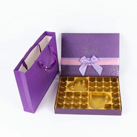 Boîtes d'emballage de chocolat personnalisées en gros les plus vendues, boîtes cadeaux de chocolat luxueuses avec couvercle et base, avec ruban