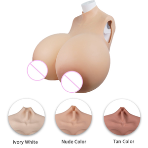 DIY tarzı gerçekçi göğüsler erkekler kadınlar giyinmek şişme veya su dolu cihaz sahte meme seks oyuncak silikon göğüsler - Product Image 2