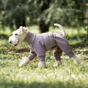 Kış su geçirmez rüzgar geçirmez Polyester köpek ceket kalınlaşmış sıcak Pet giysi köpekler için katı desen soğuk hava için - Product Image 3