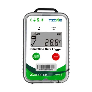 Tzone TT19 4G/5G thời gian thực nhiệt độ/độ ẩm/ánh sáng/sốc/vị trí màn hình thông minh GPS Tracker & định vị