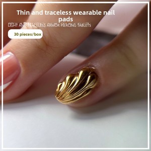 Ongles à presser dorés à chaud, style européen et américain, finition légère sans trace, 30 pièces/boîte, <span class=keywords><strong>manucure</strong></span> de luxe, OEM/ODM, directement de l'usine. - Product Image 2