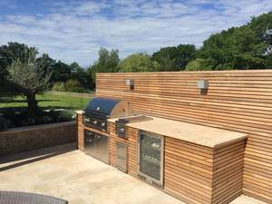 Parrilla de Barbacoa Combinada Multifuncional de Acero Inoxidable de Estilo Americano Moderno para Exteriores, Muebles de Exterior para Casa o Villa - Product Image 3