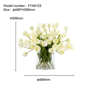 Flores de Tulipán Artificiales Hechas a Mano de Alta Calidad con Florero de Vidrio <span class=keywords><strong>para</strong></span> Decoración del Hogar en Bodas y Día de San Valentín OEM/ODM - Product Image 6