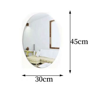 Espejo Mágico Decorativo de Acrílico, Espejo Suave Ovalado Autoadhesivo, Adhesivo de Pared para Espejo de Baño y Dormitorio - Product Image 4
