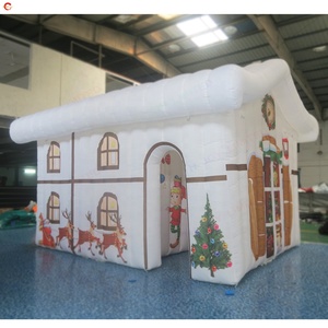 Casetta Gonfiabile Gigante di Natale 5x3m, Grotta di Babbo Natale in Tela Oxford, Design Portatile, Montaggio Manuale per Uso Esterno - Product Image 1