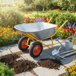 Double <span class=keywords><strong>roues</strong></span> <span class=keywords><strong>brouette</strong></span> de jardin 90 litres WB6418HS - Product Image 2