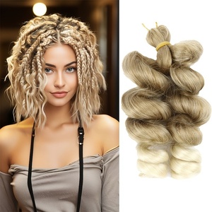 Cheveux tressés africains à boucles lâches de style français, en soie domestique, double trame, tressés à la machine - Product Image 2