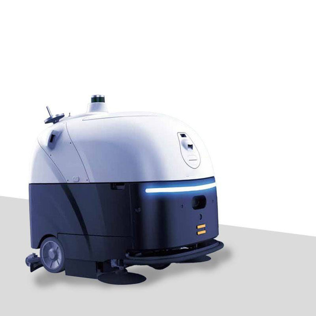 Robotic Floor Cleaning Machine Sweeping Mopping Smart Laser Navigation App-Controlled Auto Charge Commercial Industrial Robot