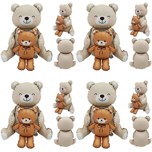 Palloncini a Forma di Orso Opaco Stile Ins, Decorazioni per Feste di <span class=keywords><strong>Compleanno</strong></span> e Festività, Palloncini Cartoon Retrò ad Elio - Product Image 2