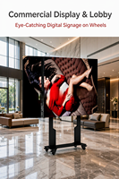 Écran LED mobile pliable à trois volets COB, pas de pixel de 1,25 mm, affichage tout-en-un pliable, vente en gros du fabricant pour salles de réunion et aéroports