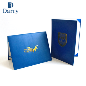 Giá rẻ A3 A4 Kích thước giấy chứng nhận tốt nghiệp đại học mịn da giả nhung thư mục giấy chứng nhận - Product Image 4