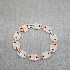 เครื่องประดับชั้นดี เงินแท้ 925 ชุบเงิน สร้อยข้อมือลายโซ่รูปใบโคลเวอร์สี่แฉก ประดับโมอิสซาไนต์ สำหรับทุกเพศ ได้รับการรับรองจาก GRA - Product Image 3