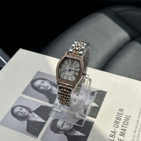 Montre Scottie 9105 de style vintage élégant, forme tonneau romaine, bracelet de montre de luxe en acier inoxydable, exclusive pour femme