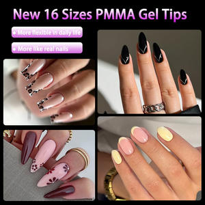 Extensions d'<span class=keywords><strong>ongles</strong></span> en <span class=keywords><strong>gel</strong></span> souple, 16 tailles, grands numéros, couvrance totale, courts, moyens, longs, formes amande, carrée, ronde, <span class=keywords><strong>faux</strong></span> <span class=keywords><strong>ongles</strong></span> - Product Image 6