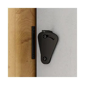 Black Stainless Steel Adjustable Sliding Barn Door Lock for Wooden Doors -  China Lock for Wooden Doors and Sliding Barn Door Lock