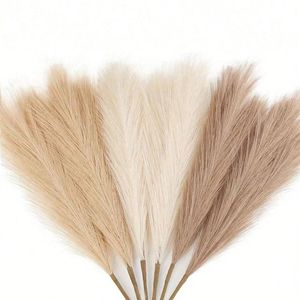 Décorations de Noël en faux herbe de la pampa, herbe de la pampa artificielle colorée et moelleuse, courte, couleur blush - Product Image 5
