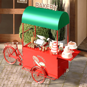 Portable Café Vélo Fleur Snack Vente Chariot Pain boulangerie Mobile Vélo <span class=keywords><strong>Électrique</strong></span> Fast Food Tricycle - Product Image 6
