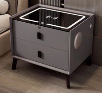 Mesa de Noche Inteligente de Último Diseño 2026 con Carga Inalámbrica Segura para Muebles de Hogar, Apartamento, Comedor y Sala de Estar