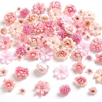 20 pièces/sac Têtes de fleurs artificielles roses, pivoines, marguerites, roses pour guirlandes artisanales, mariages, fêtes, bricolage et décoration intérieure