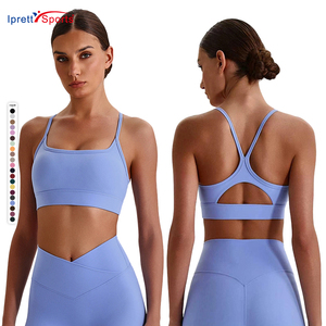 Großhandel: Benutzerdefinierter LOGO Cross-Back Sport-BH mit hoher Unterstützung und überkreuzten Trägern – Schnelltrocknendes, atmungsaktives Yoga-Workout-Tanktop 4136 - Product Image 1