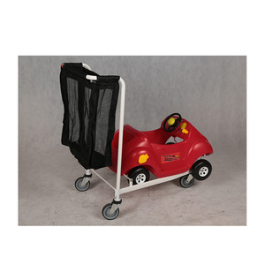 Fun Cartoon Kids <b>Shopping</b> <b>Trolley</b> Supermarket <b>Toy</b> Car Cart with Safety Belt and Large Rear Mesh Basket - Product Image 4