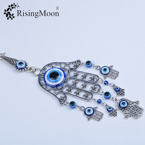 <span class=keywords><strong>Cadre</strong></span> mural en alliage islamique bleu, mauvais œil, accessoire à offrir en cadeau, vente en gros, 2020 - Product Image 2