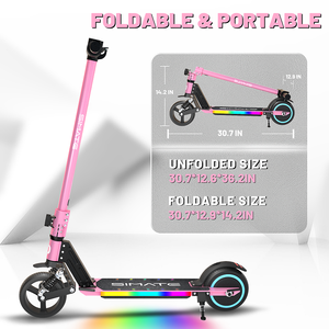 Scooter Eléctrico Plegable de 130W para Niños, Nuevo, 6.5 Pulgadas, Dos Ruedas, 14km/h, Alcance de 5-8km, UE/EE. UU./Reino Unido - Product Image 2
