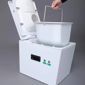 Toilette de compostage moderne inodore, séparation sec-humide, biodégradable, avec trémie relevable, pour usage scolaire et en parc, portable et écologique - Product Image 1